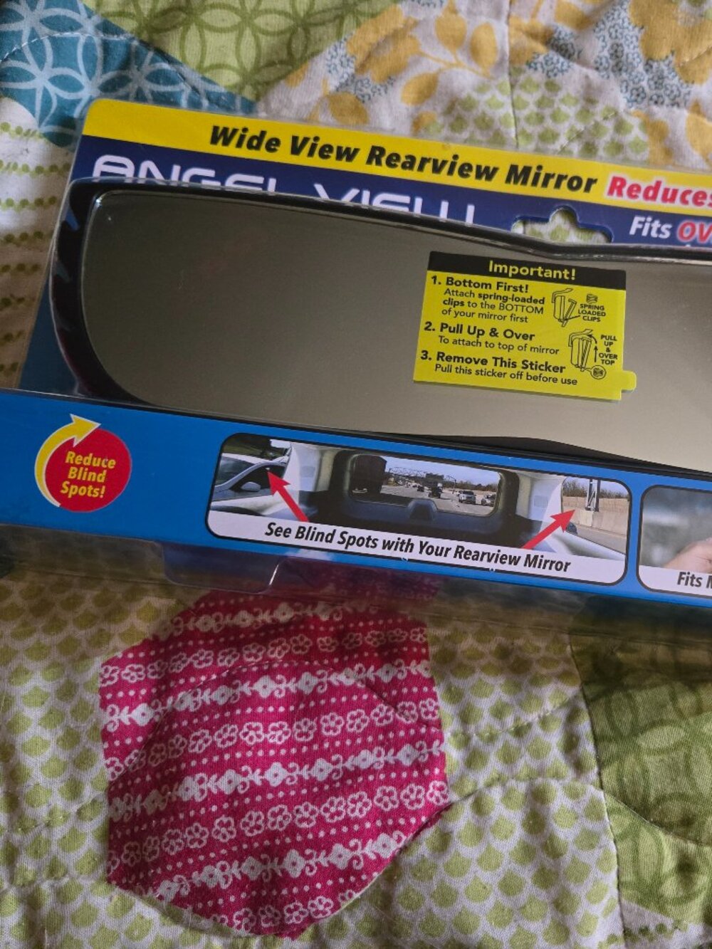 Wide view rearview mirror